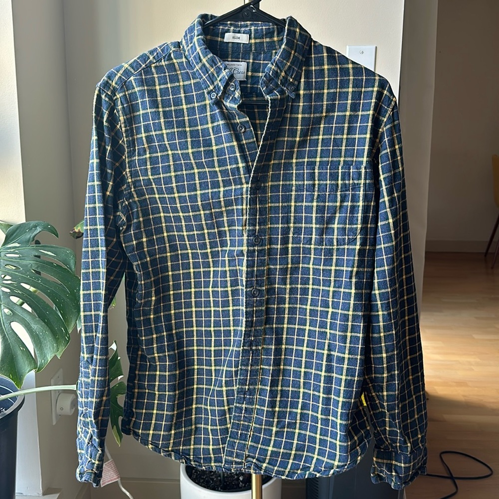 J.Crew men’s brushed twill shirt sz M